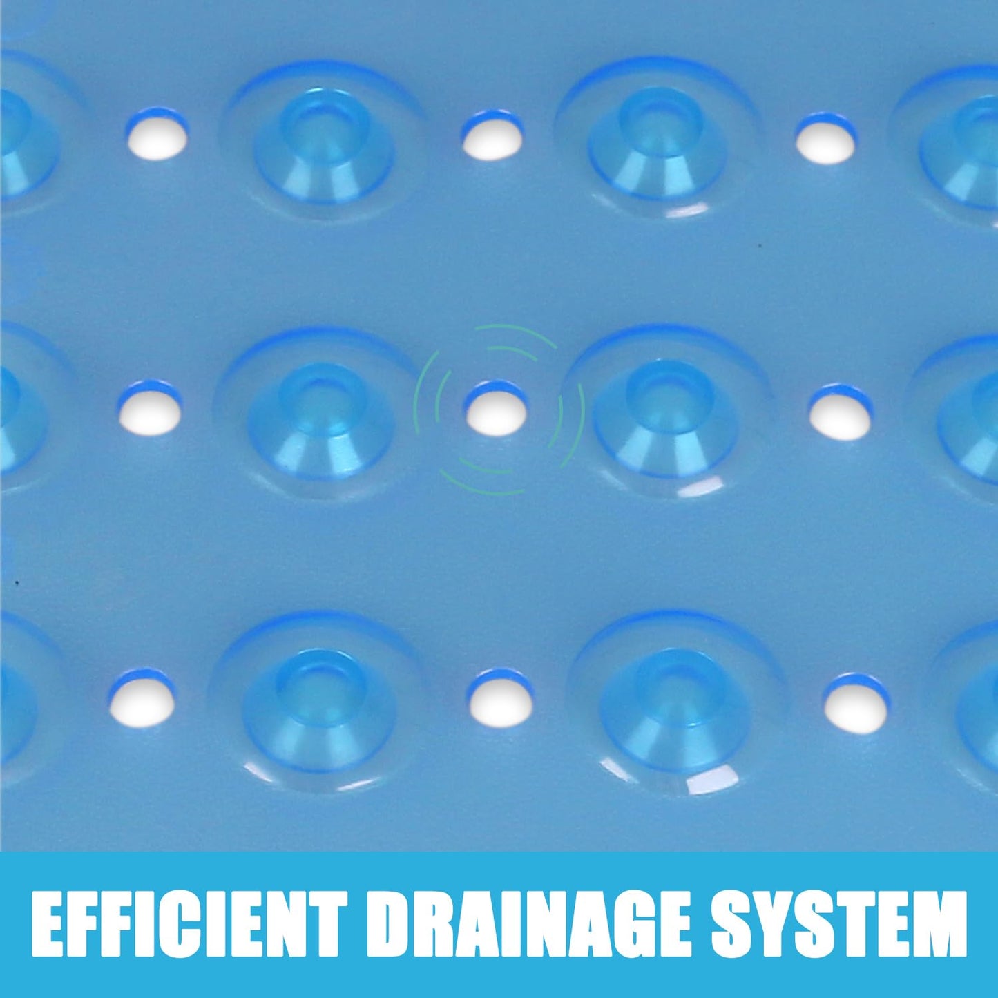 Non-slip 80x80 shower mat with suction cups, PVC shower mat with anti-slip features, non-slip shower insert.
