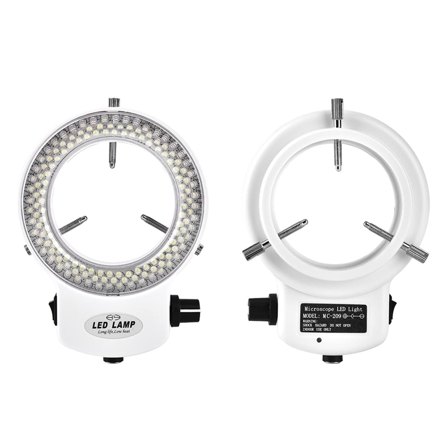 Microscope Camera 144 LED Beads Light Source Brightness Adjustable Ring Lamp (White EU Plug 110-220V)