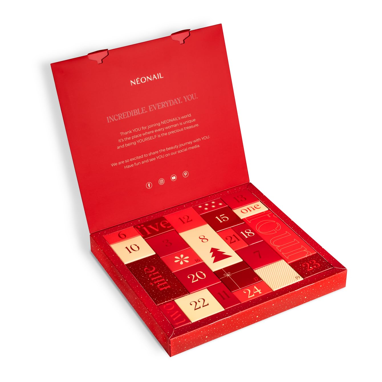 NEONAIL Advent Calendar 2024 Women - 24-piece Gift Set Women - Advent Calendar Girls - Beauty Christmas Calendar - Beauty Advent Calendar Cosmetics - UV Nail Polish - Christmas Wonderland