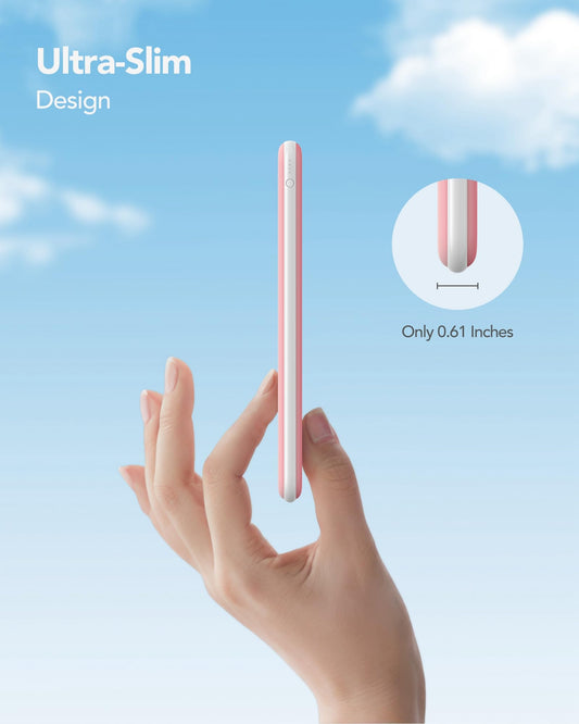 Charmast Power Bank, ultra slim power bank 26800mAh with 4 outputs & 3 inputs, USB C in & out external phone batteries compatible with iPhone 16/15/14/13/12 Pro Max Plus iPad Samsung Huawei Switch Tablet.