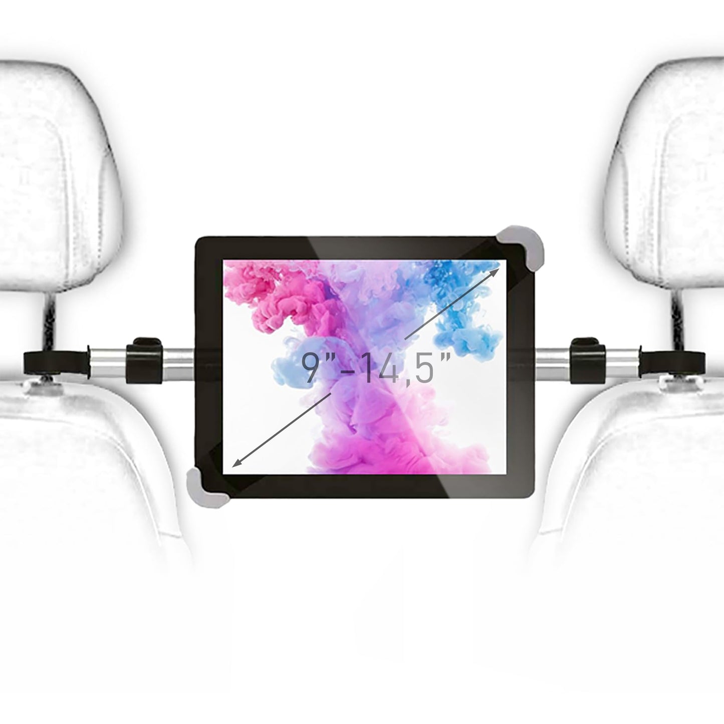 Girafus 9.5-14.5 inch Tablet Holder for Car/Even Large Tablets/iPad Pro/Galaxy S7 S8/ Lenovo Car Mount Center Headrest Stable/Headrest Holder Tablet Kids Backseat.