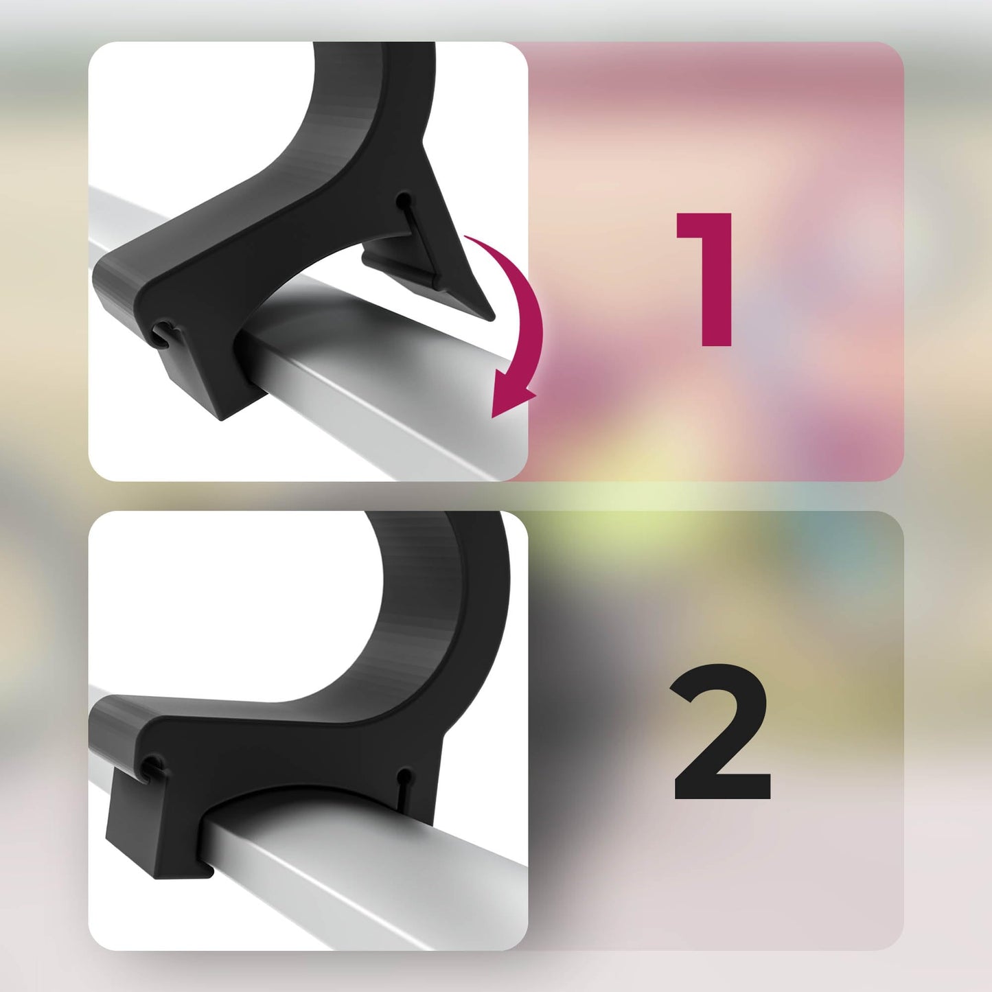 Mobilefox Universal Bike Wheel Mount Holder Adapter compatible with Thule Chariot Trailer.