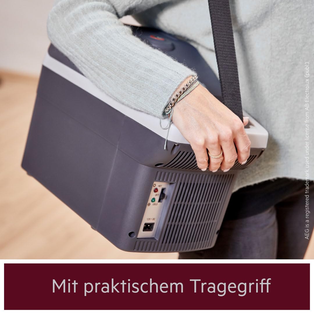 AEG Automotive Board-Bar BK 16 thermoelectric cooler and warmer 16 liters, 12 volts for car and socket, can be fastened in the car.