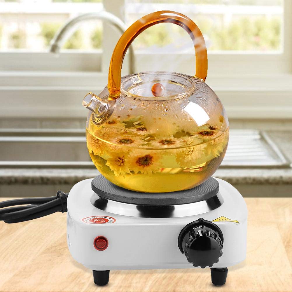 500 Watt Portable Electric Countertop Stove, Portable 500W Burner for Electric Stove Cooktop Plate Stove for Tea Coffee Kitchen Single Heating Plate Burner (EU plug)