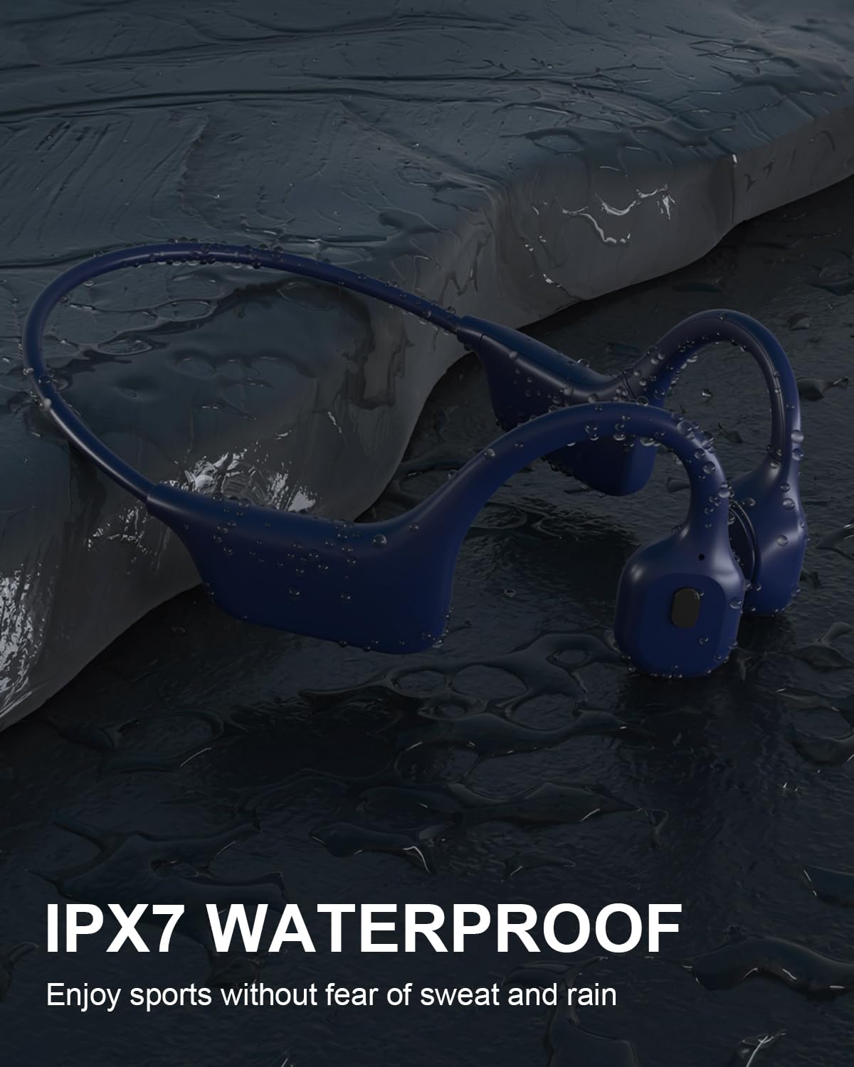 SANOTO bone conduction headphones, open ear headphones Bluetooth 5.3 wireless IPX7 waterproof sweatproof sports headphones for runners, cyclists, and fitness.