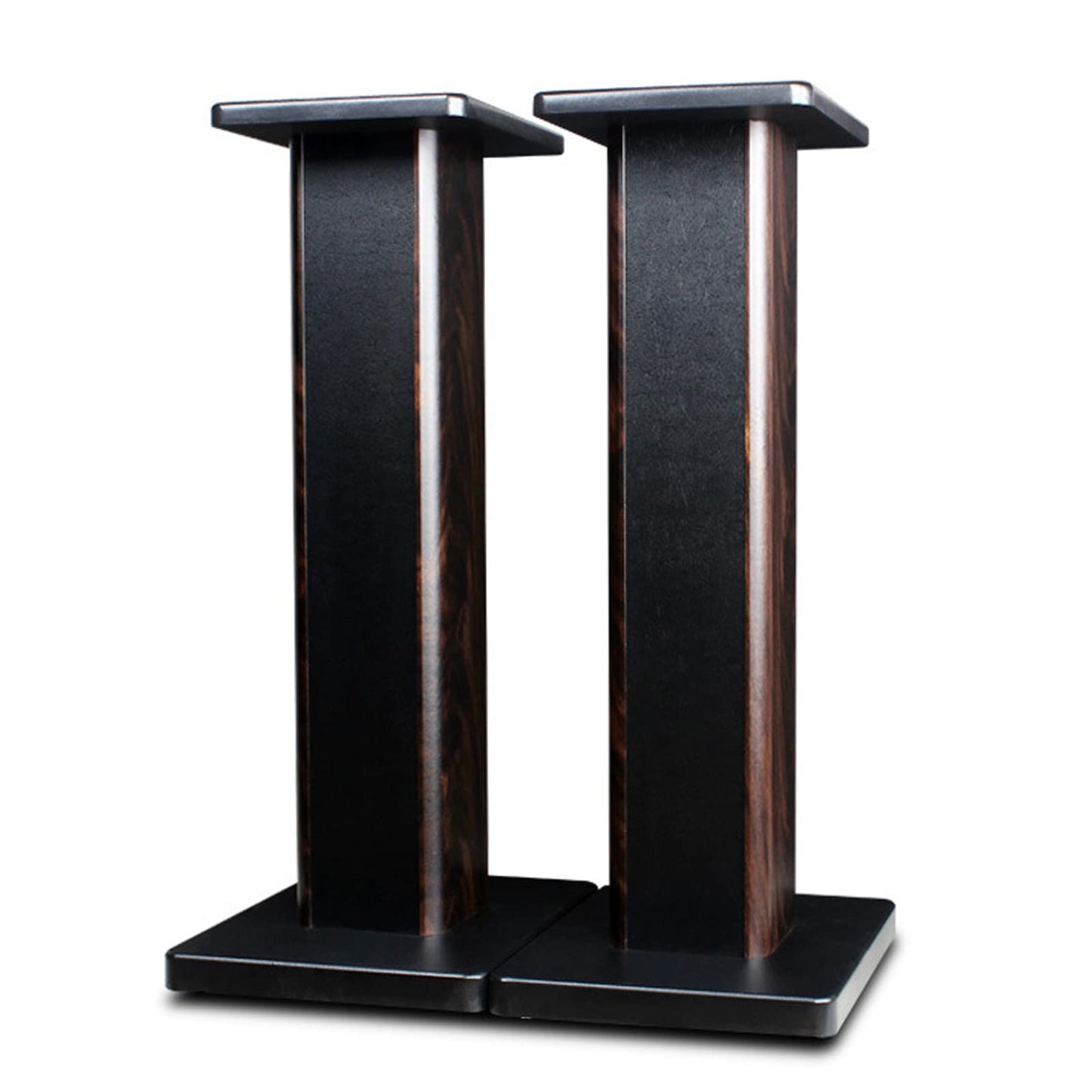 BQKOZFIN Speaker stand 90 cm high wooden speaker stand, 2-piece set, suitable for bookshelf speakers | HiFi and home theater surround sound, improved audio listening experience
