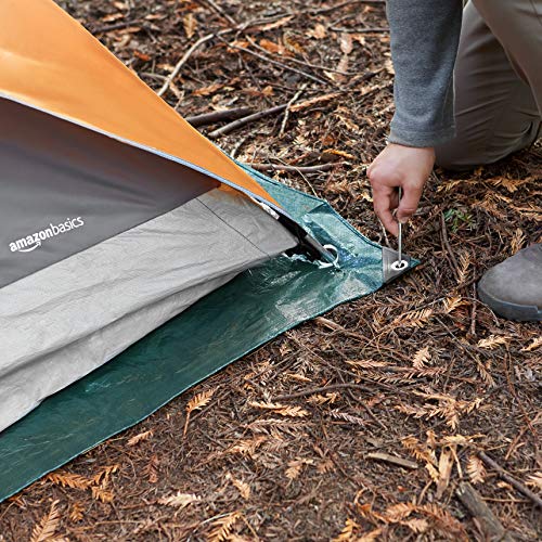 Amazon Basics - Camping Tarp Waterproof, 3.04 x 3.65 m, Green
