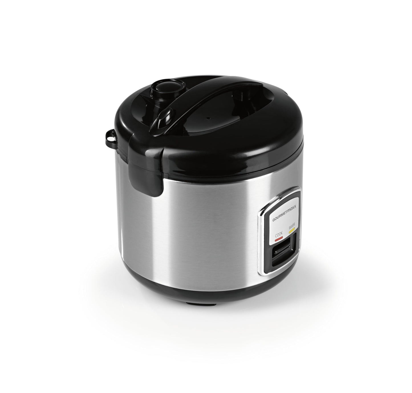 GOURMETmaxx Compact Rice Cooker & Steamer, 1L, includes steaming insert, cooking pot, rice spoon & measuring cup, keep warm function, perfect for small families & singles, dishwasher safe.
