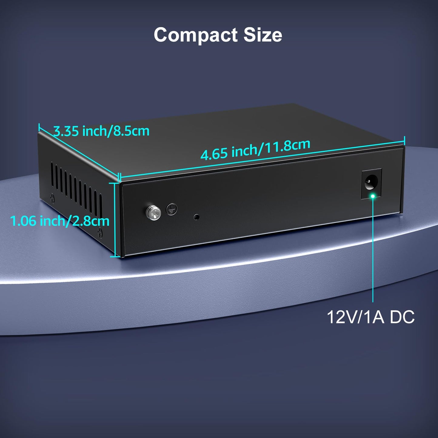 6 Port 2.5G Unmanaged Network Switch, VIMIN 4X 2.5Gbase-T Ports, 2X 10G SFP+ Port, 60Gbps Switching Capacity, IEEE802.3, Metal Housing, Fanless, suitable for 2.5Gbps NAS, Wireless AP & PC.