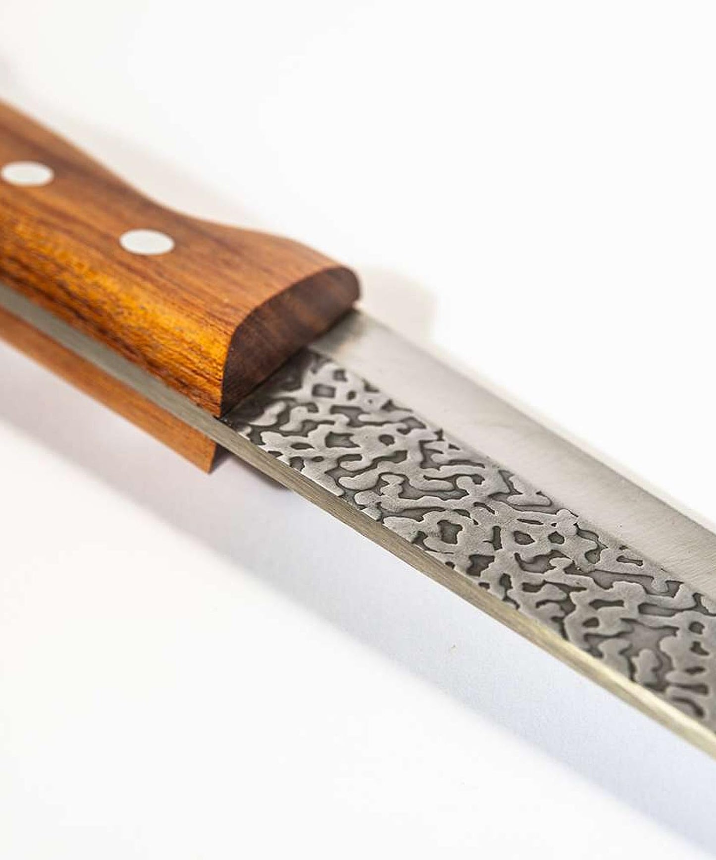 Pirge Elite Hand-Forged Butcher Knife with Leather Sheath 16.5 cm - Butcher Knife - Boning Knife - Exceptional Sharpness Butcher Knife - Stainless Steel Kitchen Knife - Natural Wood Handle Design