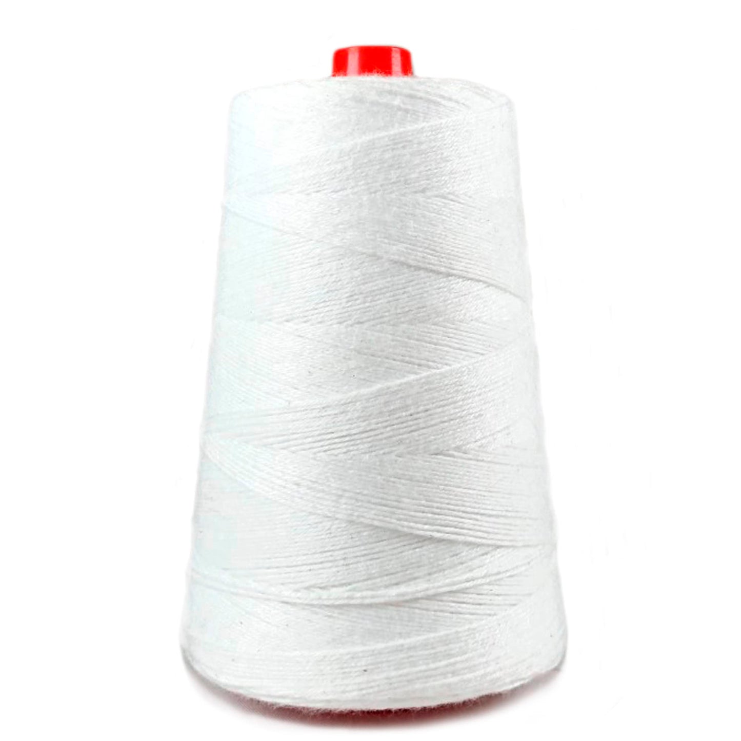 PAMPOLS pack of 5 rolls of thick polyester yarn for bag sewing machine | High strength rope for closing | Bags 5 cones of 20/4 of 200gr | White (White)