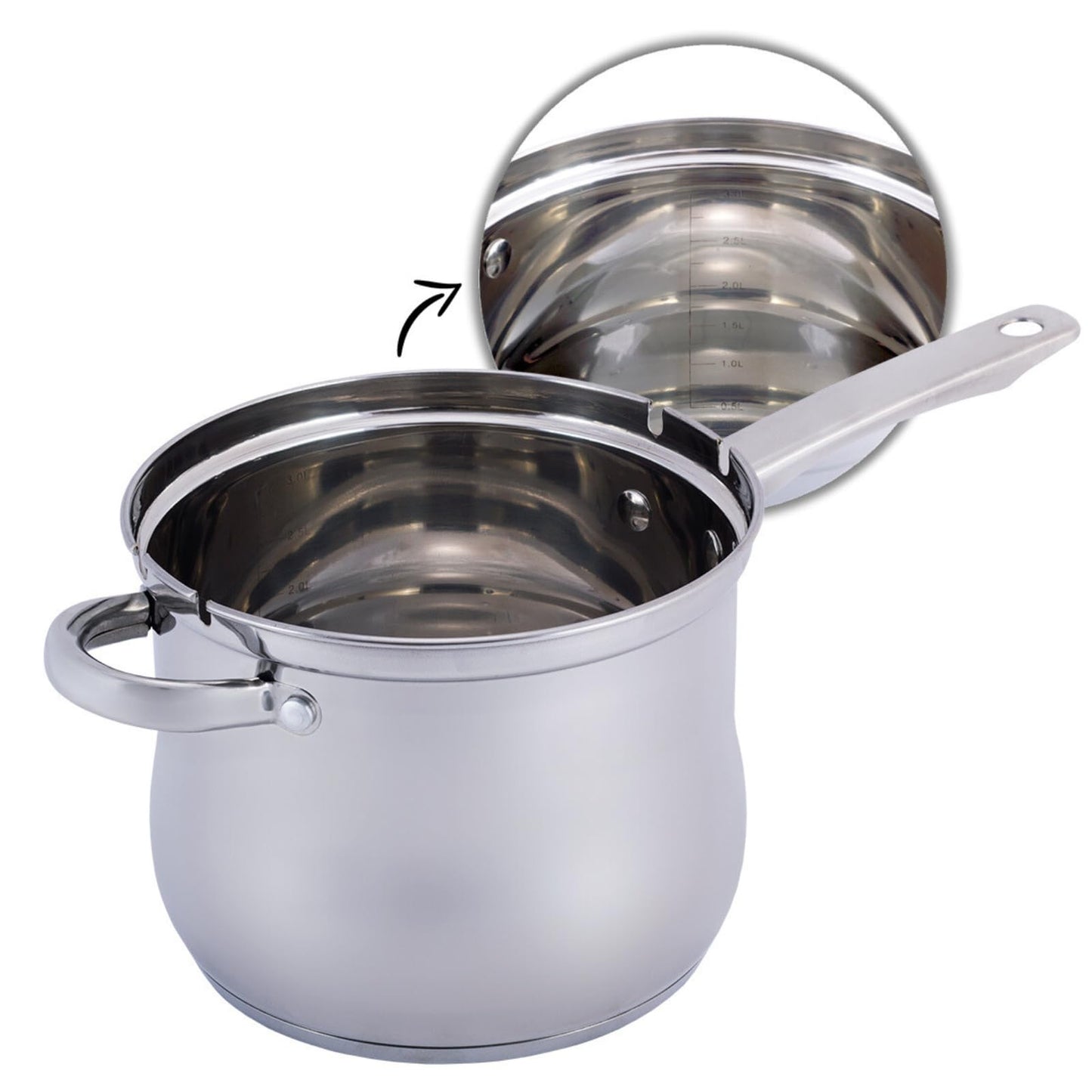 3.5L deep fryer pot with frying basket, suitable for induction cooking. Perfect for making French fries and tempura.