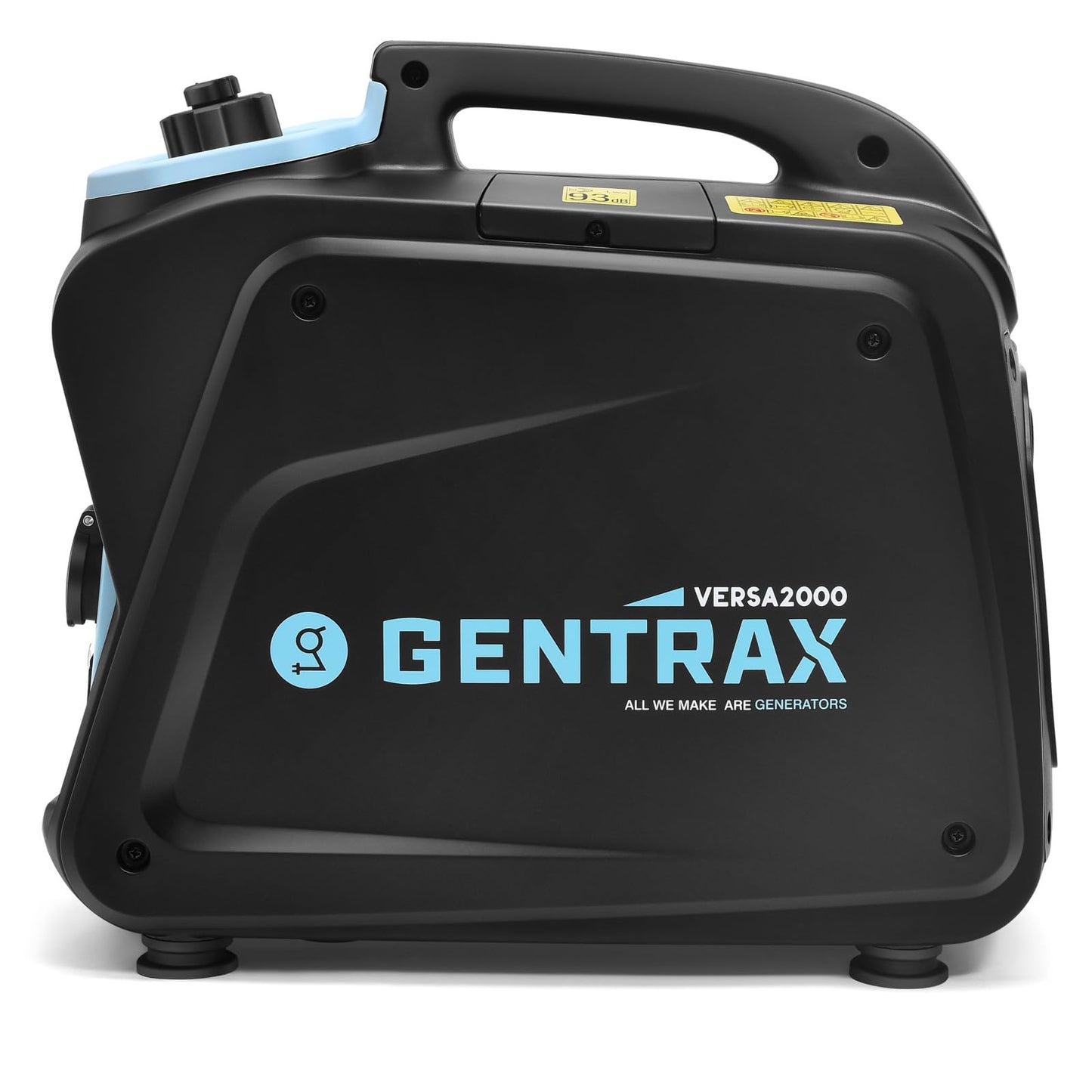 GENTRAX Inverter Generator 2000W 1700W MAX, gasoline powered, silent with pure sine wave, super quiet petrol generator with USB 230V sockets for camping, outdoor, construction site, RV