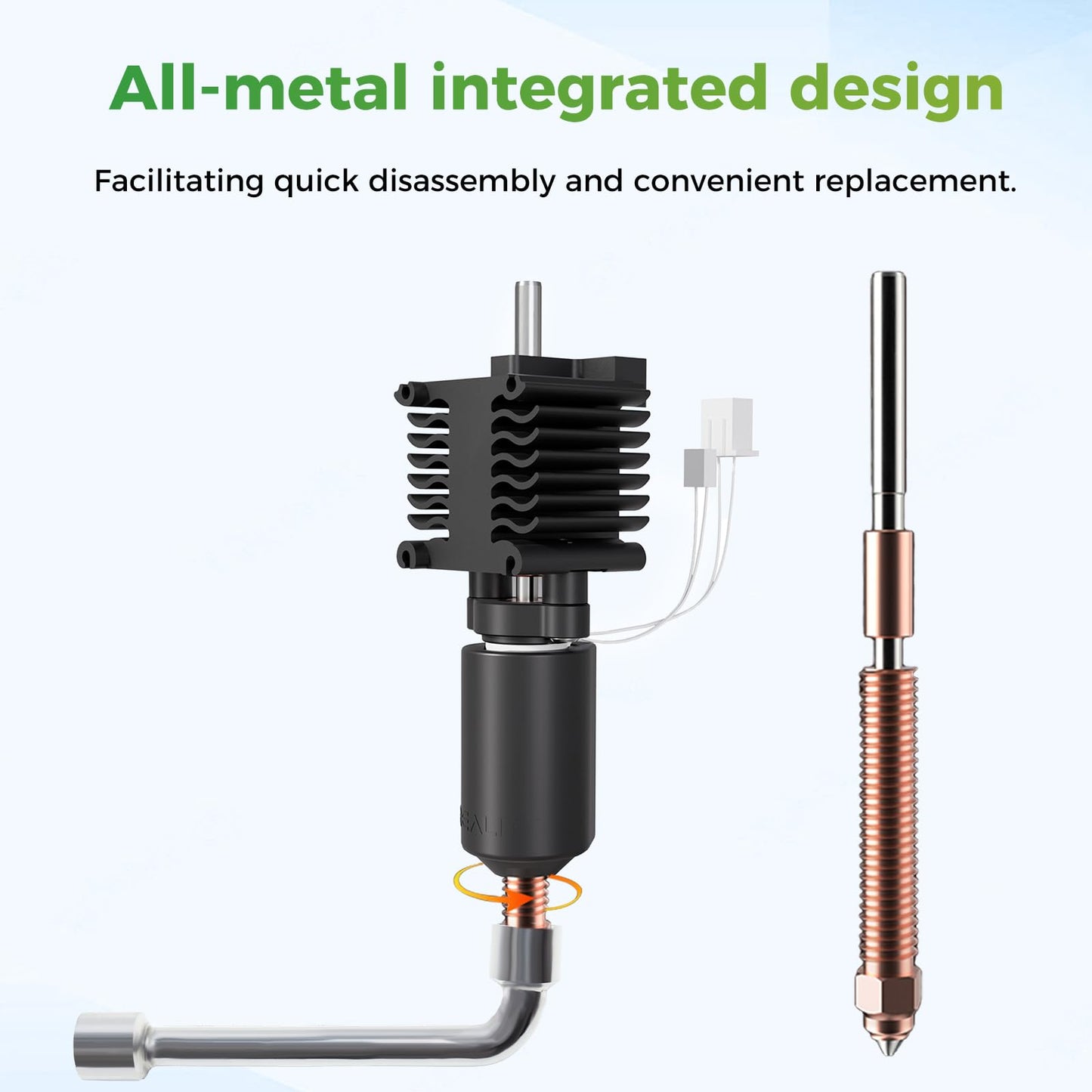 Creality Hi Combo Ceramic Heating Block Kit, official Creality Hi Hotend, upgraded Unicorn Quick-swap Nozzle 3D printer accessory, 300°C high temperature resistance, integrated all-metal design.