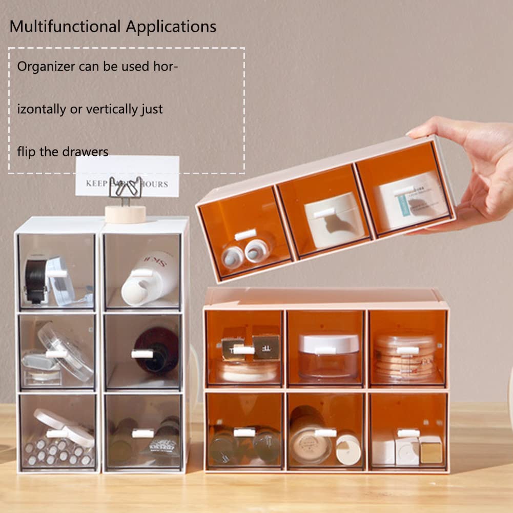 Tea box with 3 drawers, tea bag organizers, kitchen organizer, fridge organizer, plastic tea bag boxes, vanity table organizer, storage box for tea bags, coffee pods, sugar, etc.