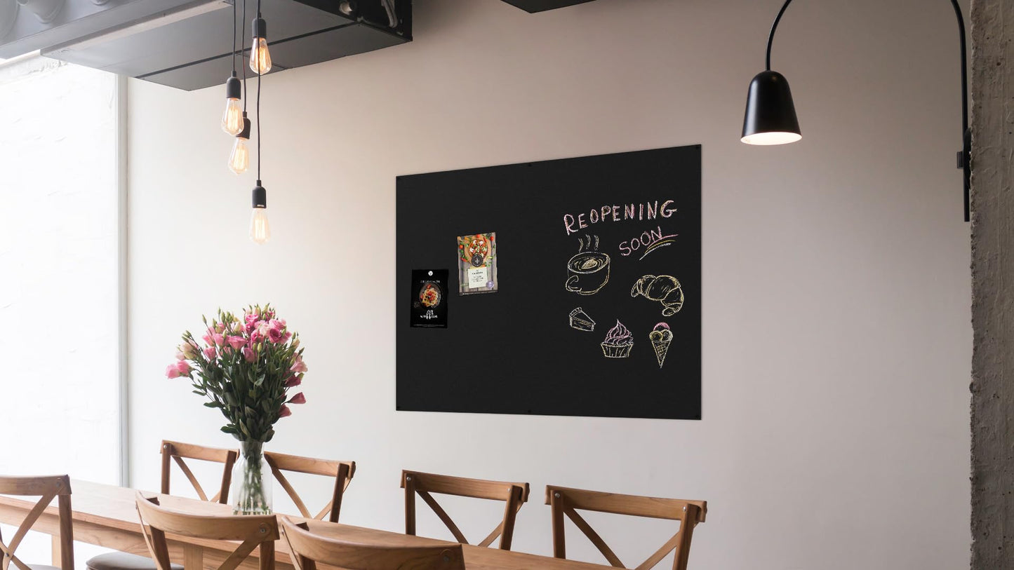 ALLboards Frameless SLIMboard - Chalkboard surface - 150x120 cm + FREE