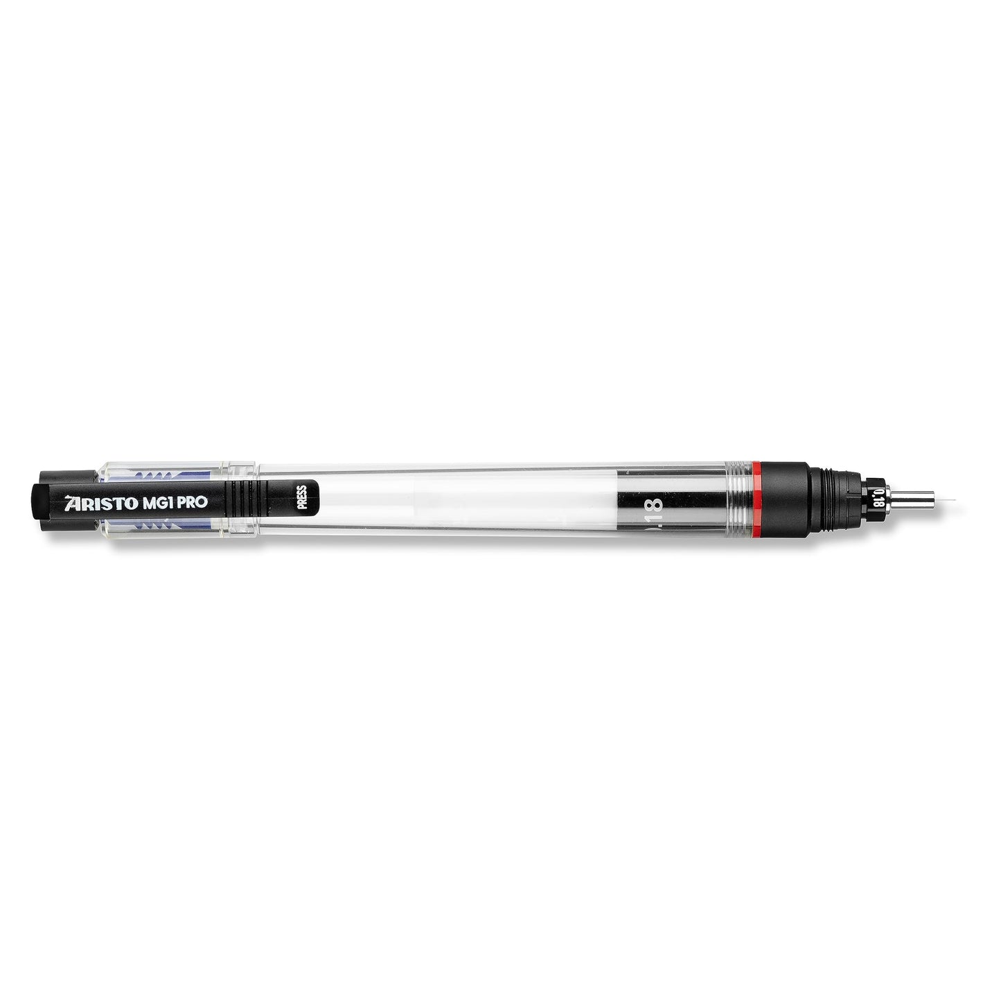 Aristo AR63018 MG1 PRO technical pen, line width 0.18 mm (chrome-plated drawing point for high precision and durability, consistent ink flow, easy to refill) transparent.
