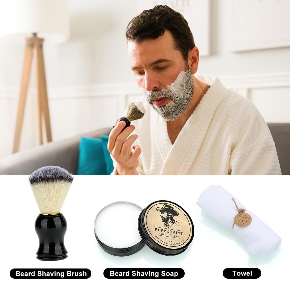 Beard grooming set for men, beard growth kit gifts for men dad, birthday gift for men, beard oil, beard brush, beard comb, beard balm, beard kit, gifts for men.