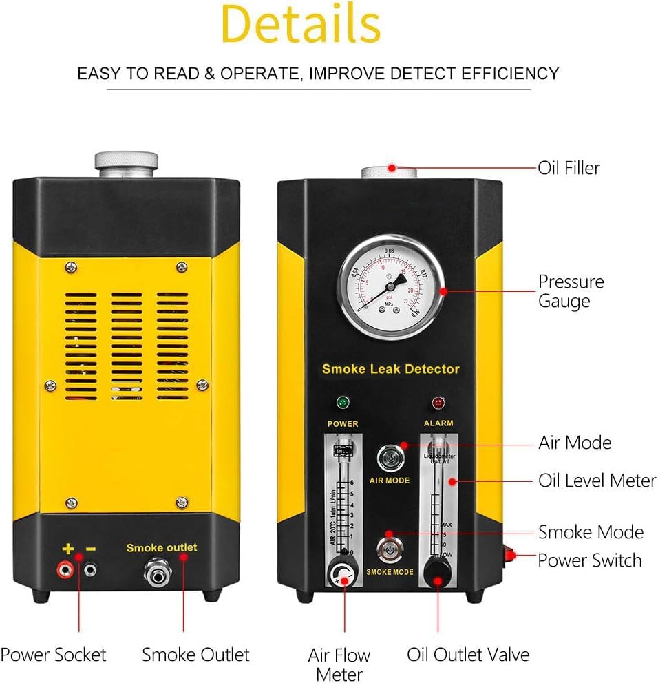 BELEY Automotive EVAP Leak Test Device, 12V Vehicle Lines Fuel Leak Detector Diagnosis Tester for Cars/Motorcycles/Boats (latest Dual Modes)