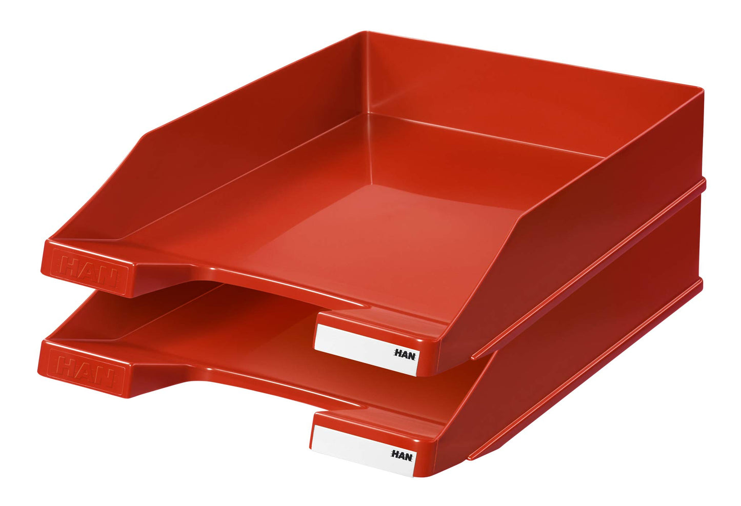 HAN Letter Tray CLASSIC, 10 pack Desk Organizer, Office Supplies, Storage compartments, Office Materials, Letter Tray, Document Tray, up to size A4/C4, 1027-X-17, red