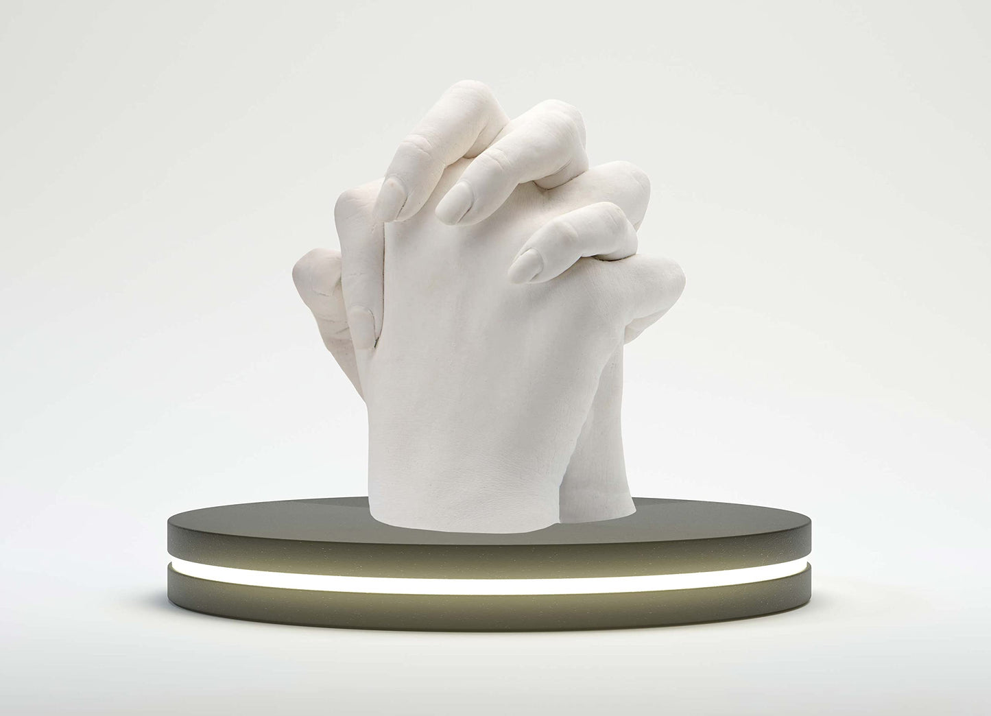 Michelangelo LOVE KIT 3D Handprint Set for Couples - Plaster hand impressions - Partner and couple gifts for women and men as wedding anniversary, anniversary gift for her and him, Valentine's Day.