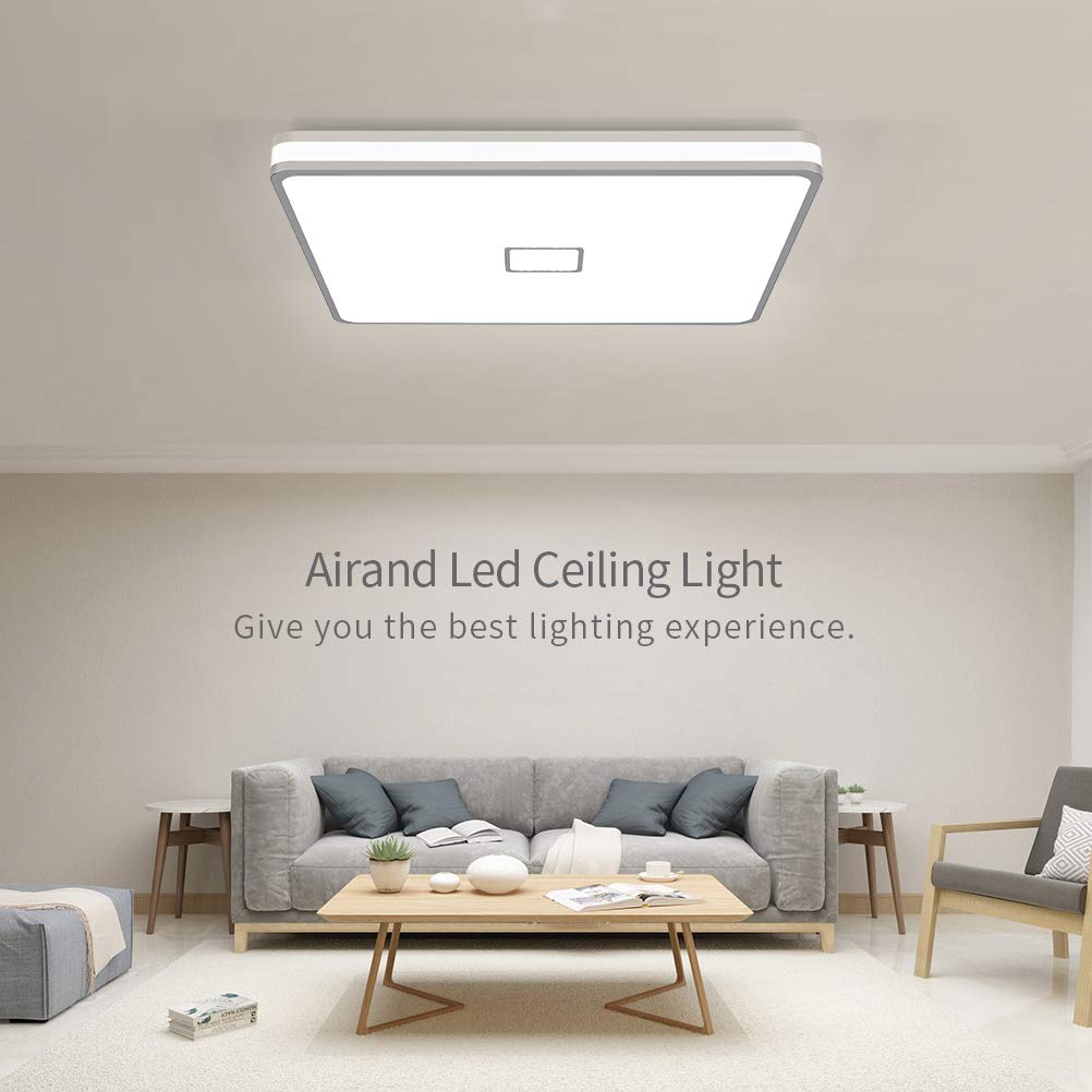 Airand Bathroom Ceiling Light 24W Ceiling Lamp IP44 Waterproof LED Ceiling Light for Bathroom Hallway Kitchen Bedroom Living Room Office Balcony Neutral White/4000K/2050LM/Ø32.5cm