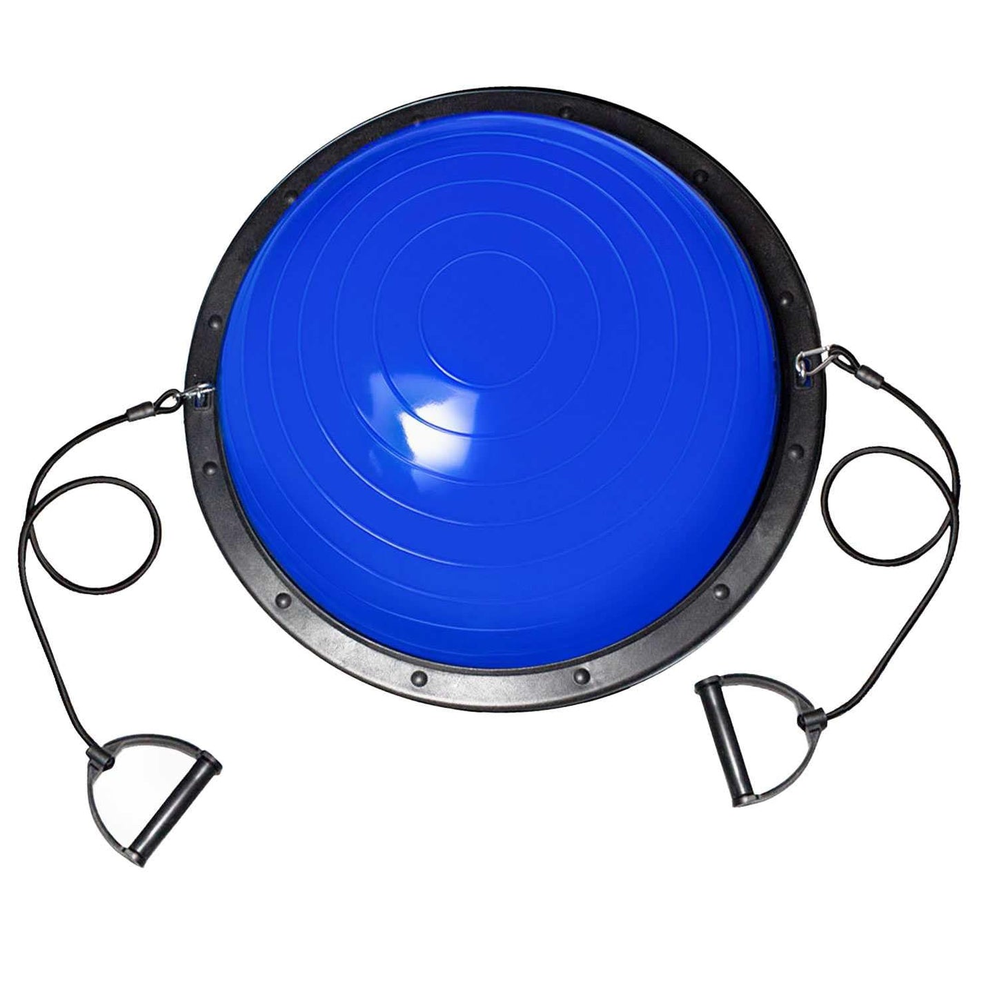 OcioDual Balance Ball, Balance Trainer, Half Fitness Ball for balance, Proprioceptive platform, Non-slip ball with inflator and resistance bands, Half Gymnastic Ball, Blue