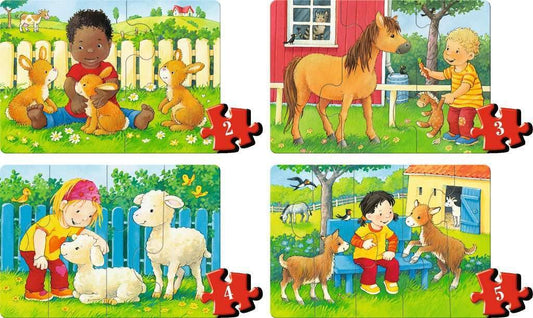 Ravensburger ministeps 4169 My Very First Puzzle: Petting Zoo - 4 first puzzles with 2-5 pieces, toy for 18 months +