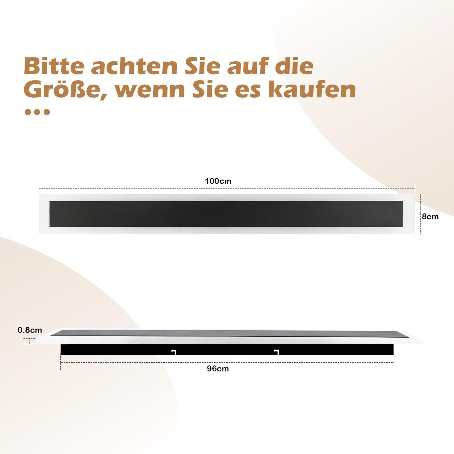 ZMH LED outdoor wall light: 100cm black exterior wall lamp long villa outdoor lamp IP65 waterproof modern outdoor light 21W wall lighting for garden staircase terrace