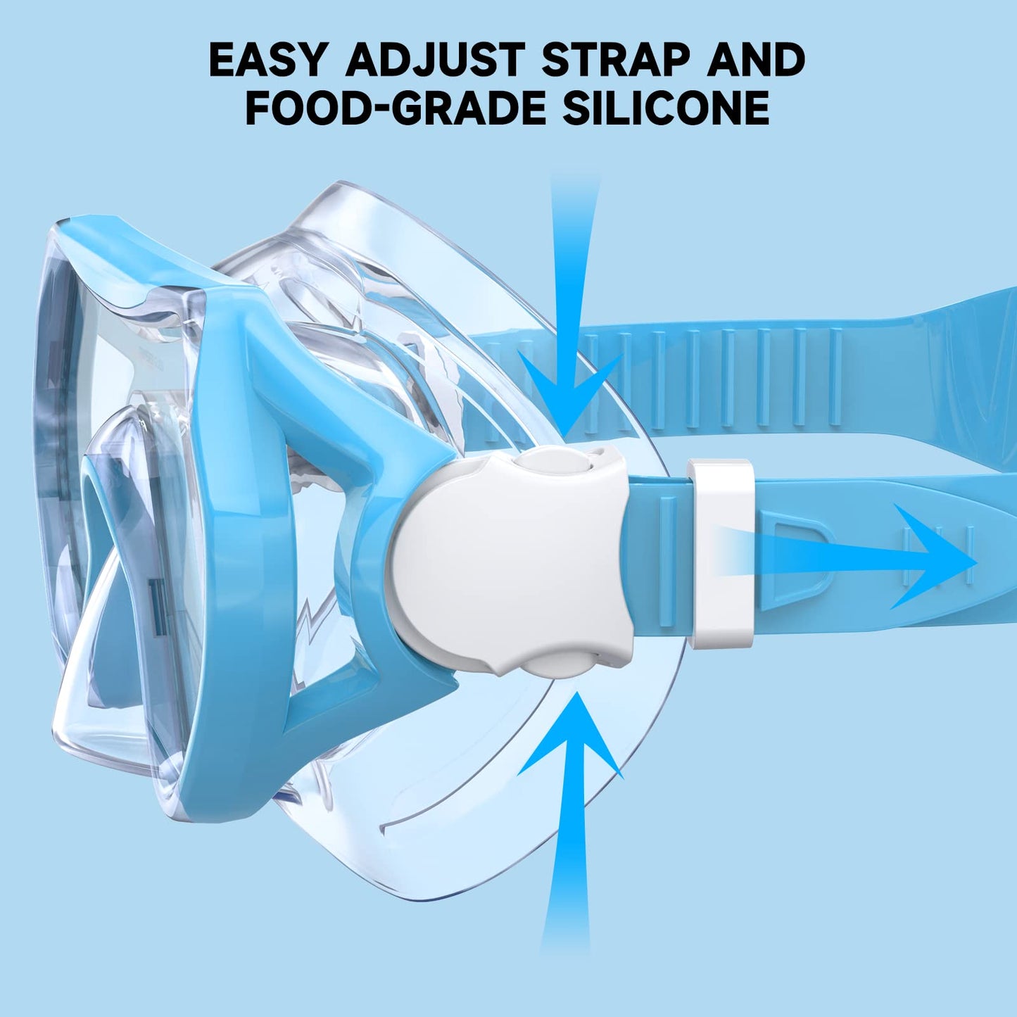 Findway kids diving mask, swimming goggles for boys and girls teenagers, snorkel mask with nose cover 180° panoramic HD anti-fog anti-leak diving mask for children 6-16 years.