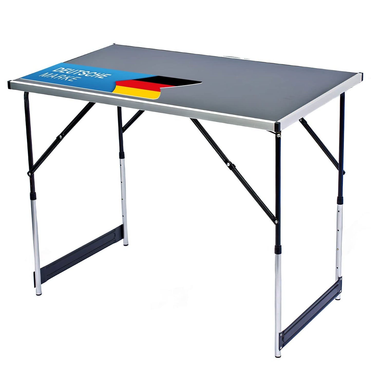 GOODS+GADGETS Folding Multifunction Table Multipurpose Camping Table Foldable Market Table Adjustable Wallpapering Table Side Table for camping in the garden for festivals markets and more.