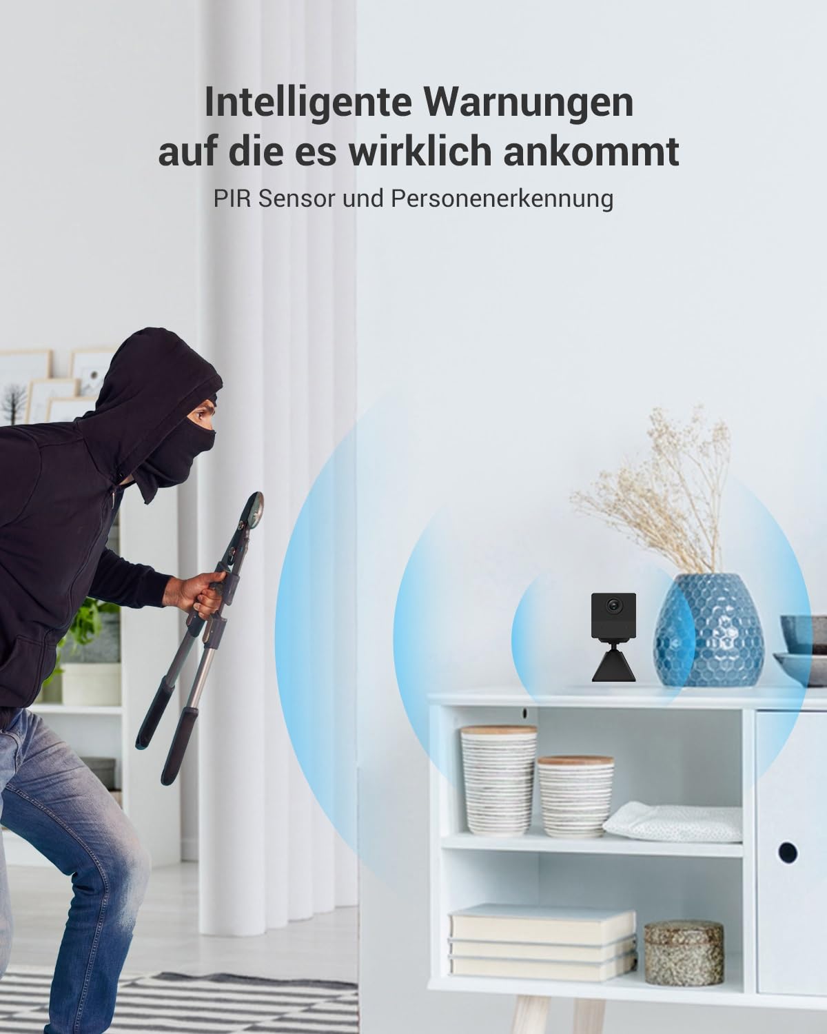 EZVIZ 1080P WiFi IP Surveillance Camera with PIR Motion Detection and Infrared Night Vision, for indoor use, dog, pet, baby monitor, compatible with Alexa, BC2.