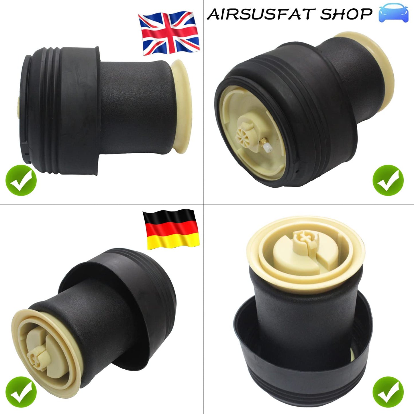 AIRSUSFAT Pair of rear air spring bags suitable for BMW X5 E70 X6 E71 E72 2007-2013 37126773664 37126774041 37126776995.