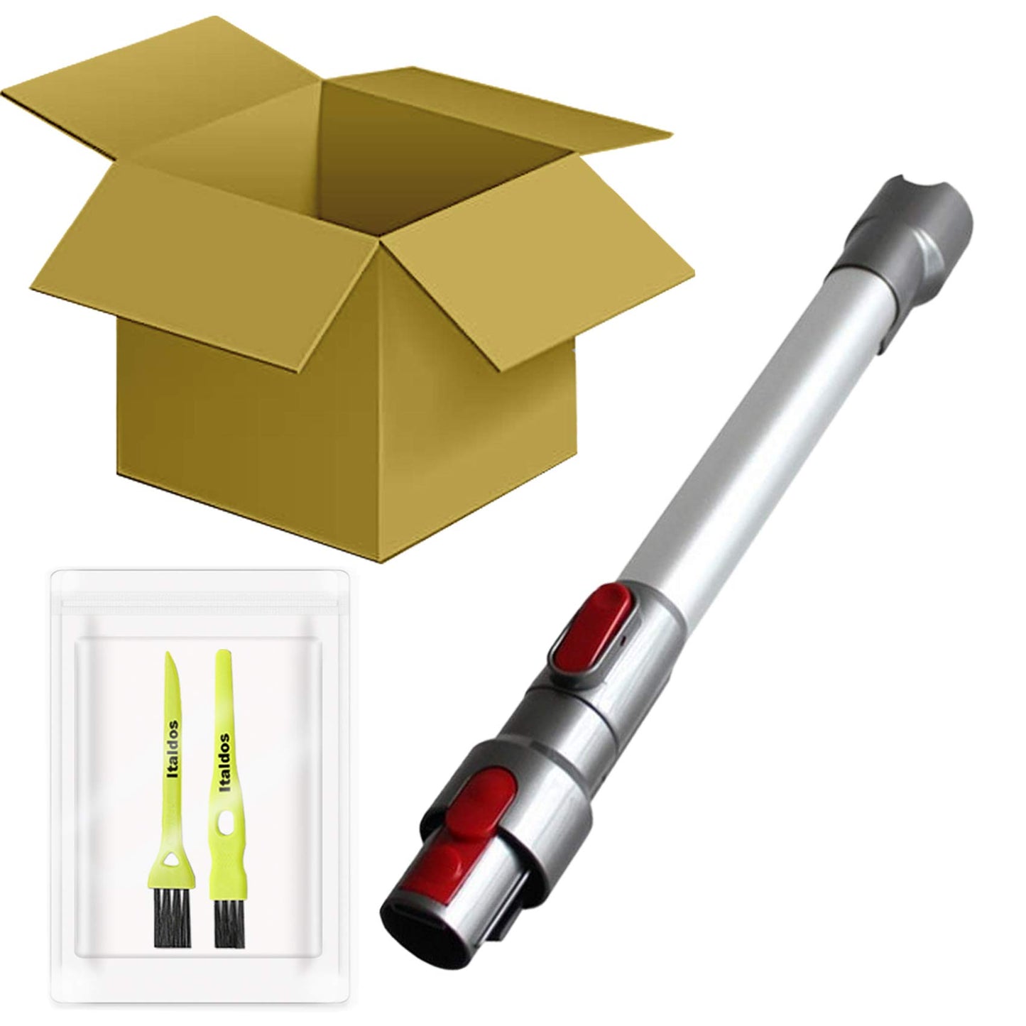 Italdos extension tube vacuum wand compatible with Dyson V7 V8 V10 V11 Telescopic pole Aluminum for cordless vacuum Adjustable length
