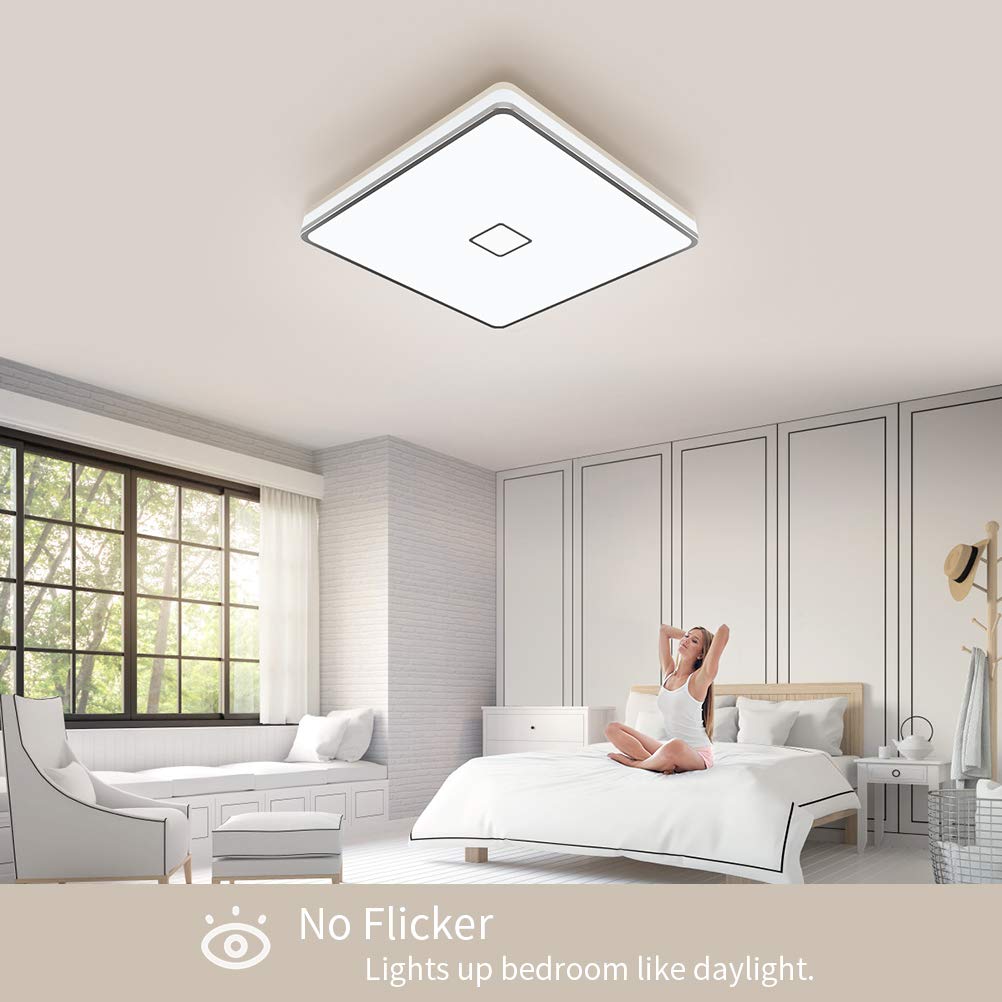 Airand Bathroom Ceiling Light 24W Ceiling Lamp IP44 Waterproof LED Ceiling Light for Bathroom Hallway Kitchen Bedroom Living Room Office Balcony Neutral White/4000K/2050LM/Ø32.5cm