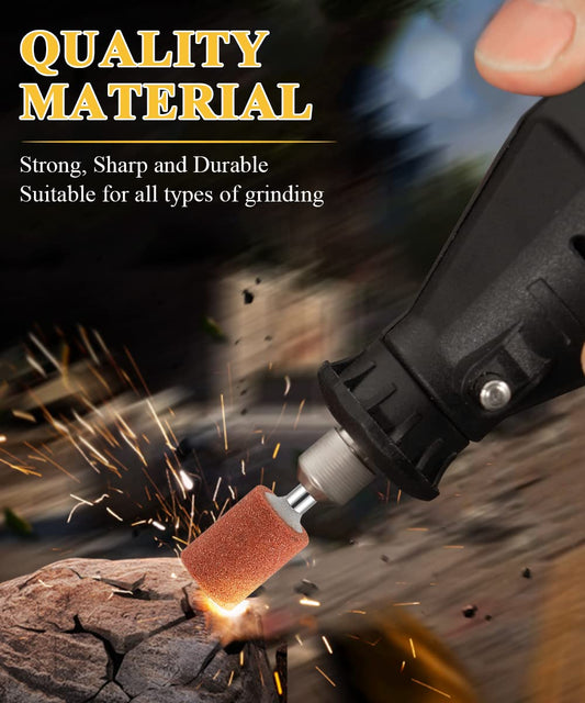 42pcs Corundum Grinding Tip Set, Stone Grind Polishing Head, Grinding Attachments for Dremel Rotary Tool Accessories 1/8" Shank for Grinding, Polishing, Deburring