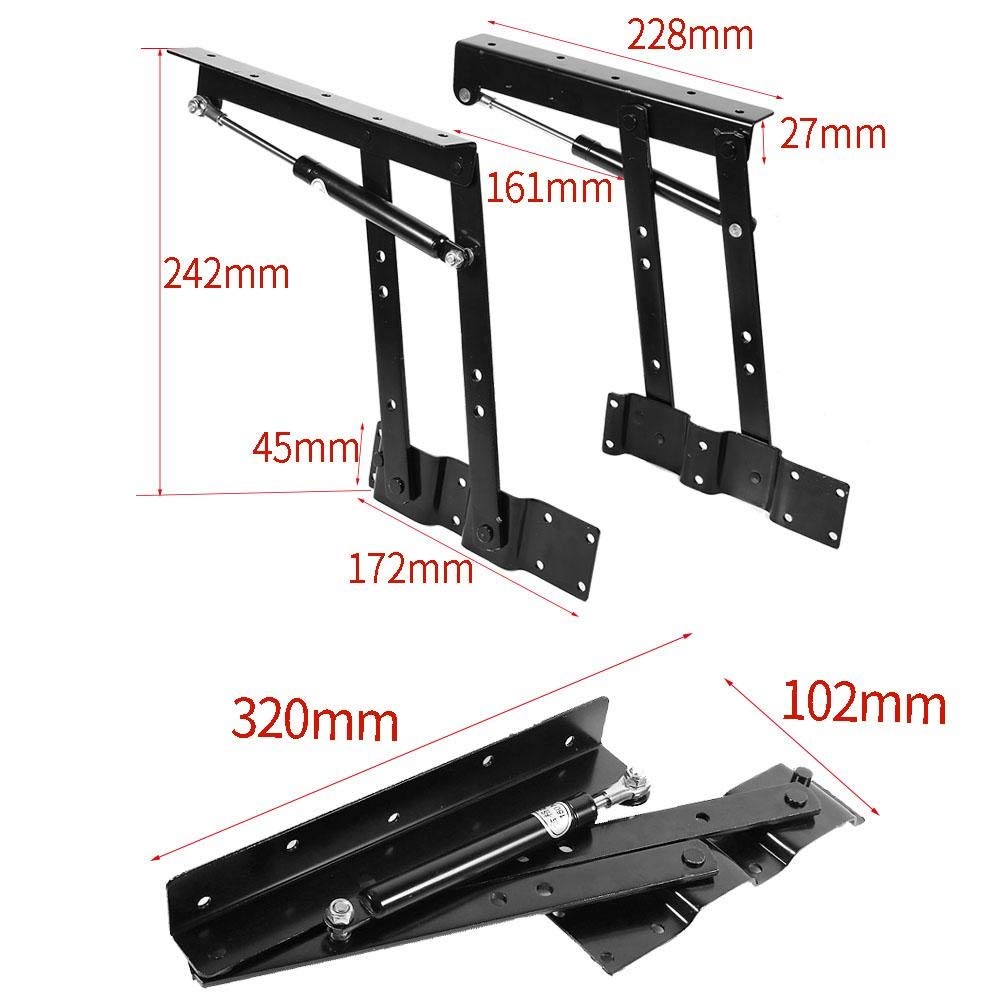 Samfox Hydraulic Hinge - One pair of practical lift-up top coffee table mechanism hardware furniture hinge. Inhalt verfügbar in 255 Zeichen