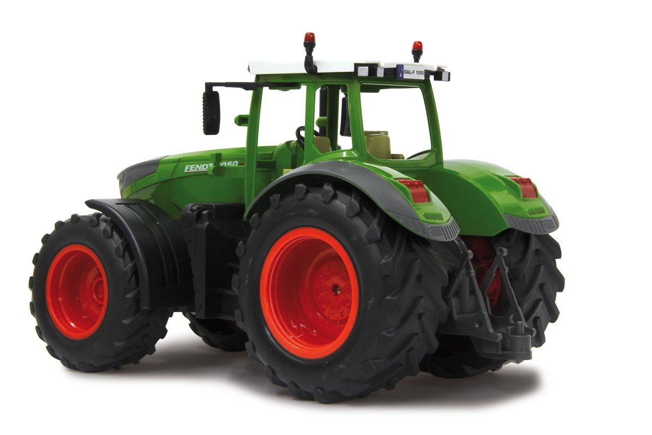 JAMARA 405035 - Fendt 1050 Vario 1:16 2.4GHz - RC tractor, engine sound (can be turned off), reverse warning sound, horn, shut-off function, 2-wheel drive, rubber tires, bright LEDs in front, turn signals, demo function.