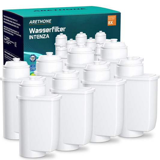 ARETHONE water filter for Siemens EQ series, EQ3/EQ6/EQ9, EQ500, S700, water filter coffee machine for Bosch Vero, TZ70003/TCZ7003/467873, Siemens 3200, Neff C77V60 series. (8 pack)