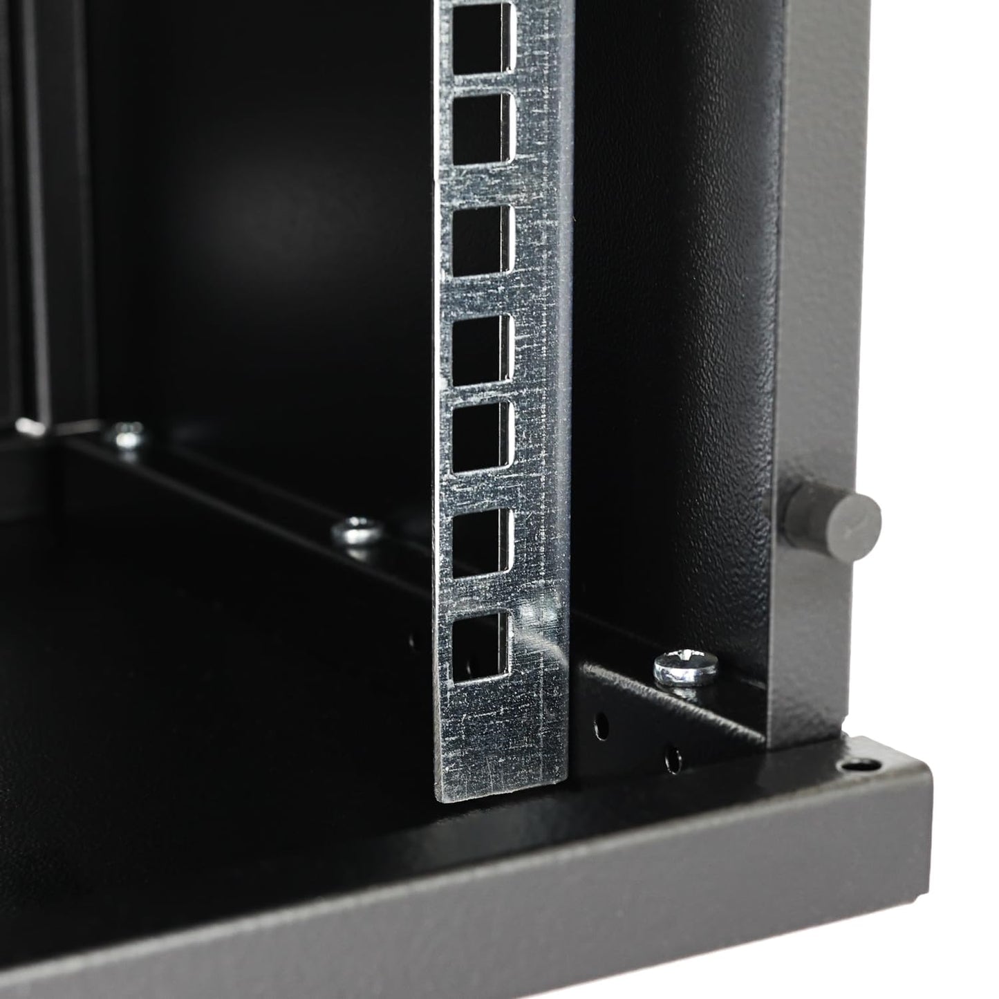 HMF 63406-02 network cabinet, server cabinet 10 inches | 6U | 300mm depth | Fully assembled | Glass door | Black