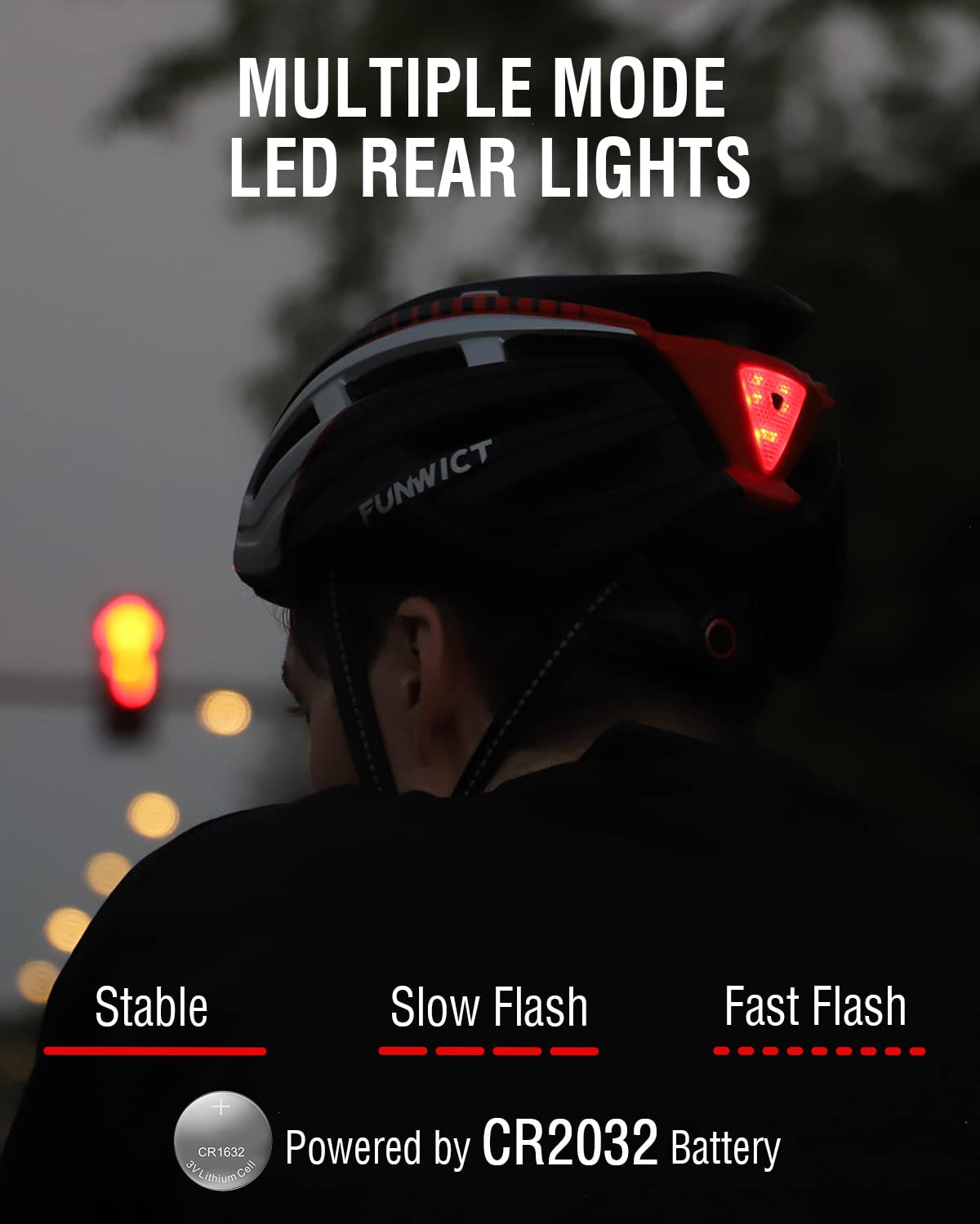 FUNWICT Bike Helmet Men Women Helmet Bike with Removable Magnetic Glasses and Inner Lining LED Rear Light Helmet with Visor for Cycling (BlackYellow)