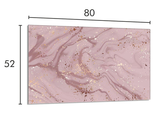 Stove cover 80x52 cm 1-piece ceramic hob cover induction stove protector splash guard glass plate decoration cutting board, marble pink