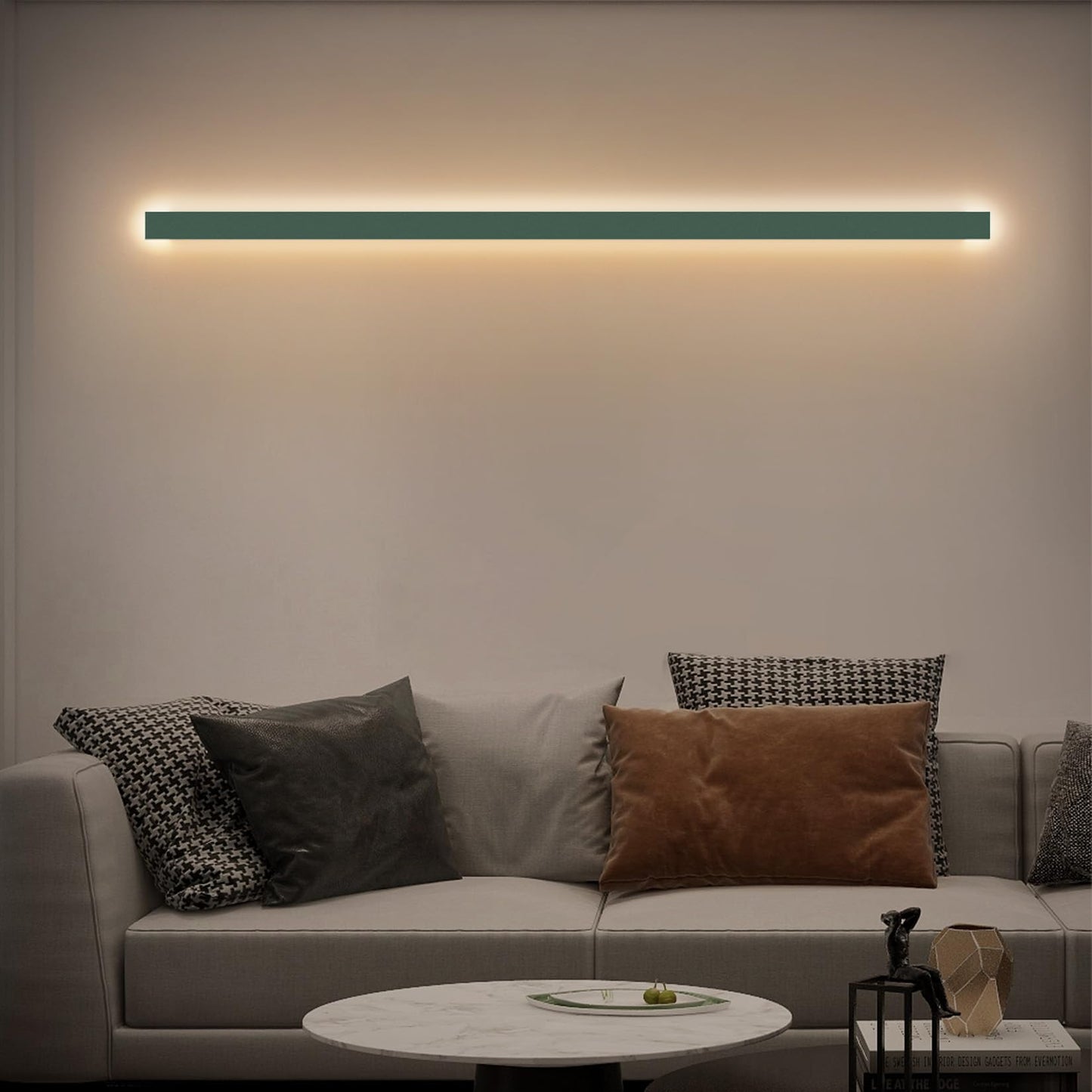 Klighten LED Long Wall Light, Anthracite Outdoor/Indoor Wall Lamp IP65, Outdoor Wall Lights 45W/150cm, Outdoor Light Iron Acrylic, Outdoor Lamp for Gardens Terraces Bedrooms, Warm Light 3000K