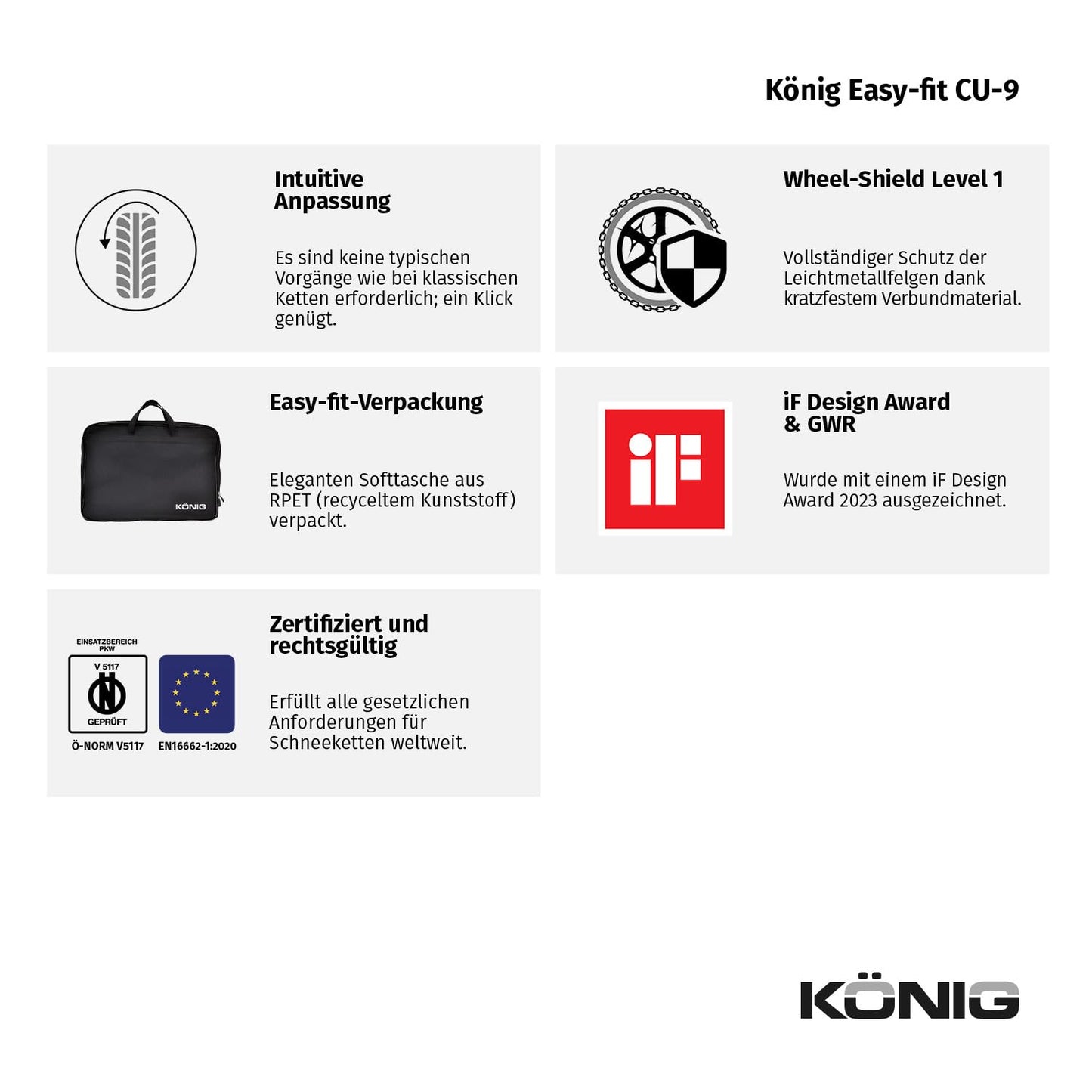 King Easy-Fit CU-9 095 - Snow chains