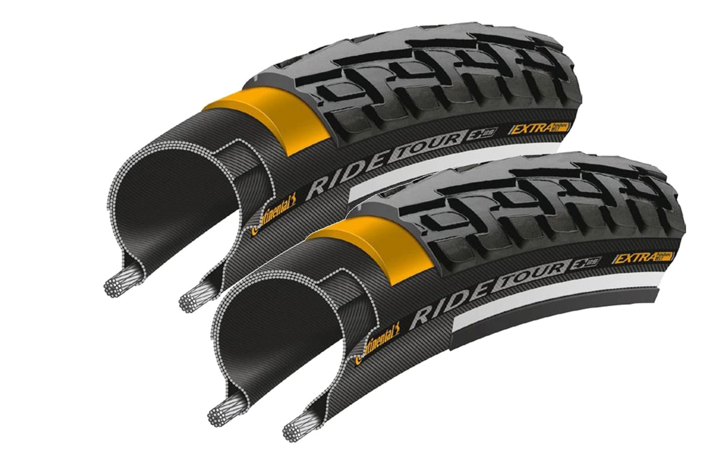 2 pieces 28" inch Continental Ride Tour bicycle tire tire cover tire 42-622 reflex black