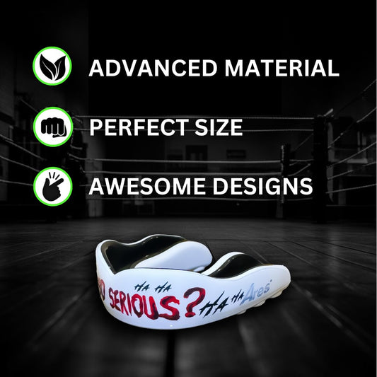 Ares Fightwear® Premium Mouthguard for boxing with storage box for combat sports, MMA & athletes. Maximum teeth protection with perfect fit of top quality. Professional mouthguard for men & women.