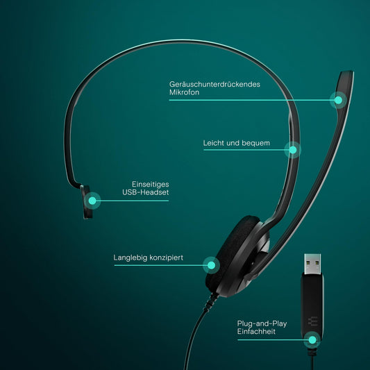 Sennheiser PC 7 USB Headset, black