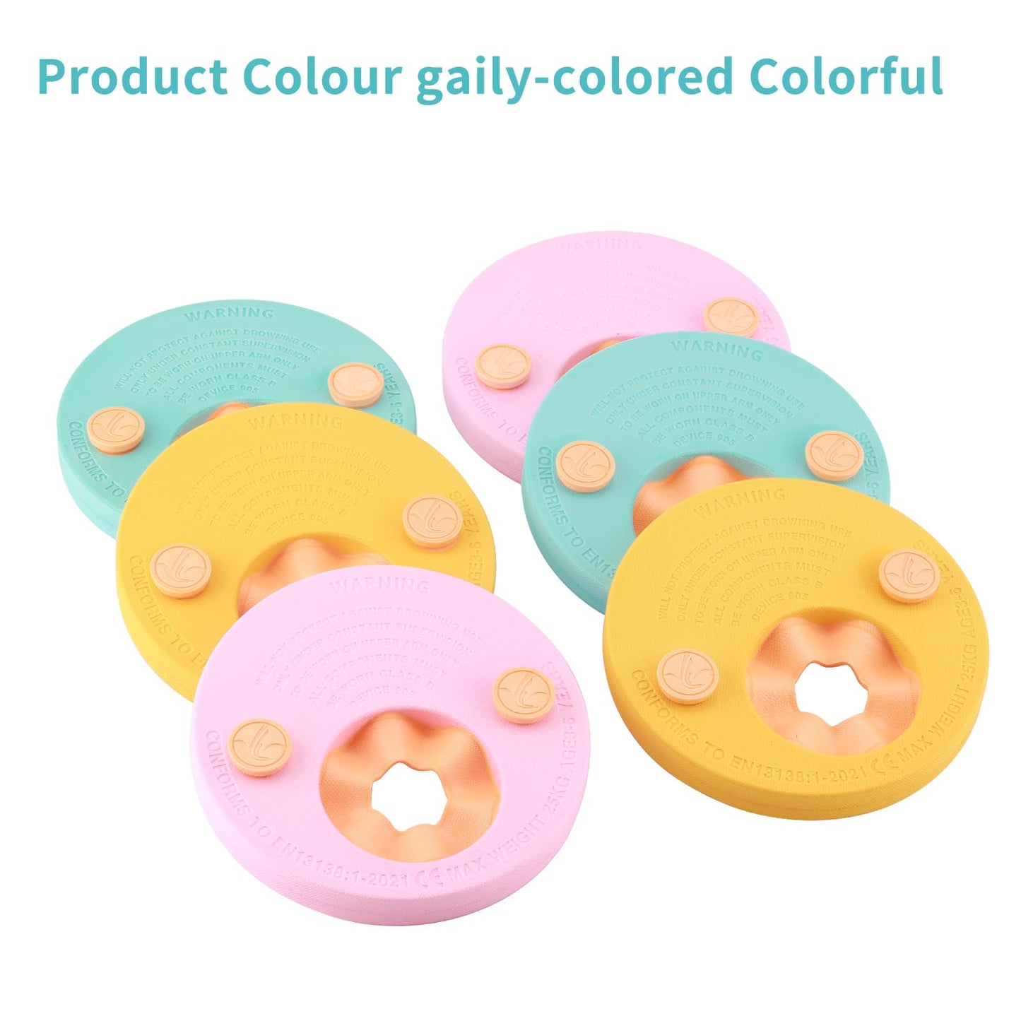 kaianda 6 pieces swim discs, swim discs for kids, Eva foam, swim wings for babies, Dolphin arms