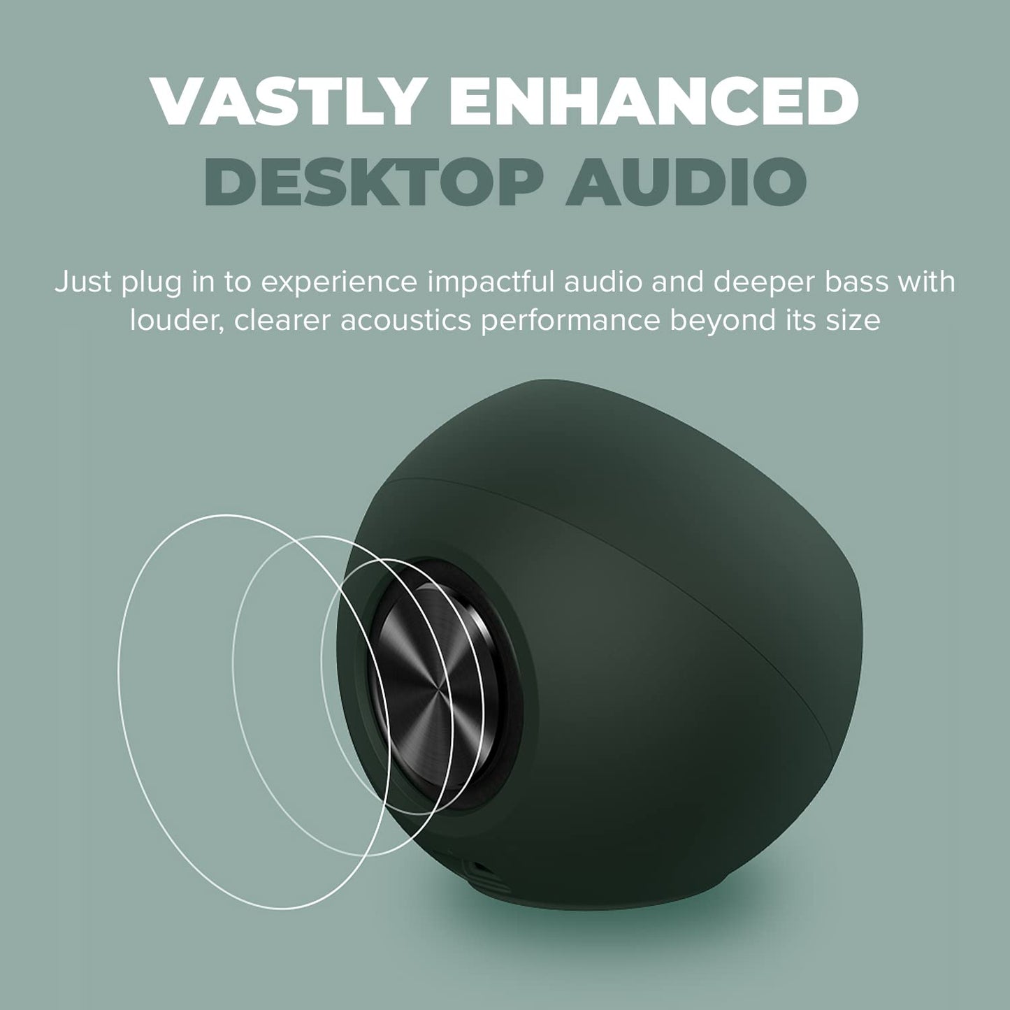 CREATIVE Pebble Pro 2.0 USB-C PC speakers with Bluetooth 5.3 and customizable RGB lighting, USB audio, and headphone/microphone jack.