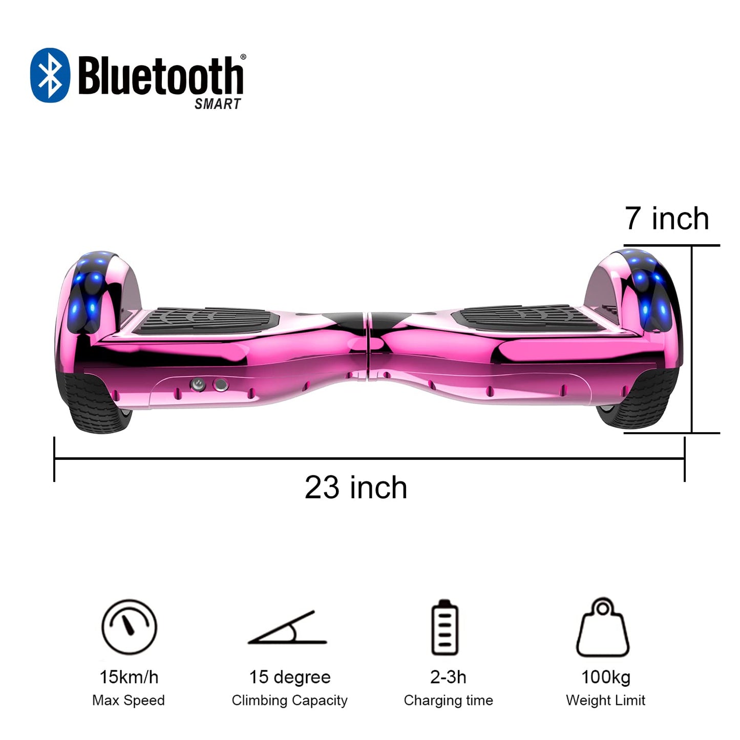 GeekMe Hoverboards, Hoverboards for Kids, Hoverboards with Bluetooth Speaker, Cool LED Lights, Gift for Kids